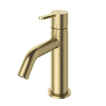 Смеситель для раковины Cezares LEAF-LSM2-SR, с донным клапаном, золото