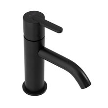 Смеситель для раковины Cezares LEAF-LSM2-NOP, с донным клапаном, черный матовый