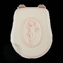 Крышка-сиденье Migliore Bella ML.BLL-26.114.DR.BR с декором "Angel" с системой Mi.CRolift, нежно-розовый/бронза