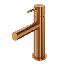 Смеситель для раковины Cezares LEAF-LSM1-L-SS, с донным клапаном, бронза