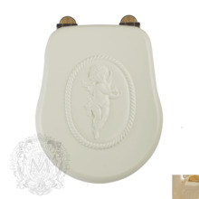 Крышка-сиденье Migliore Bella ML.BLL-26.114.AV.DO с декором "Angel" с системой Mi.CRolift, слоновая кость/золото