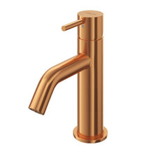 Смеситель для раковины Cezares LEAF-LSM2-L-SS, с донным клапаном, бронза