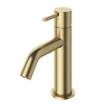 Смеситель для раковины Cezares LEAF-LSM2-L-SR, с донным клапаном, золото