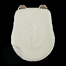 Крышка-сиденье Migliore Bella ML.BLL-26.114.AV.BR с декором "Angel" с системой Mi.CRolift, слоновая кость/бронза