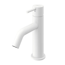 Смеситель для раковины Cezares LEAF-LSM2-L-BIO, с донным клапаном, белый матовый