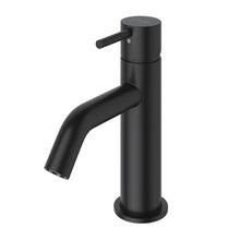 Смеситель для раковины Cezares LEAF-LSM2-L-NOP, с донным клапаном, черный матовый