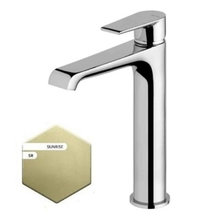 Смеситель для раковины Cezares NAUTIC-LC-SR, с донным клапаном, золото