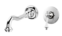 Смеситель для раковины Cezares Margot-BLS1-01-Bi, хром, ручка белая