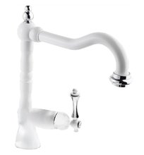 Смеситель для раковины Cezares Margot-LSM2-BIO, с донным клапаном, белый матовый