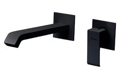 Смеситель для раковины Cezares Porta-BLI2-NOP, с донным клапаном, черный матовый