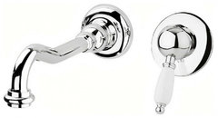 Смеситель для раковины Cezares Elite-BLS1-01-Bi, хром, ручка белая