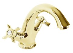 Смеситель для раковины Cezares Lord-LS1-03/24, с донным клапаном, золото