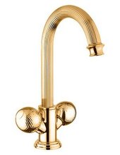 Смеситель Cezares Olimp LS2-03/24-M цвет золото, ручки круглые металл