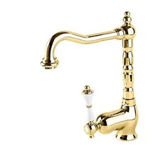 Смеситель Cezares Margot MARGOT-LSM2-03/24-Bi для раковины, золото/белый