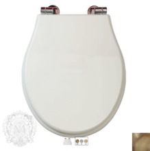 Крышка-сиденье Migliore Impero ML.IMP-26.210.LB.BR с системой Mi.CRolift, цвет Laccato Bianco, крепления бронза