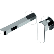 Смеситель Cisal Roadster RR00551021 для раковины на 2 отверстия из стены,излив 200 мм, цвет хром