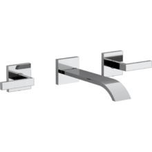 Смеситель Cisal Wave для раковины на 3 отверстия из стены, излив 203 мм, цвет хром (WA00751021)