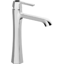 Смеситель Cisal Cherie CH0035446T однорычажный для раковины на 1 отверстие,высокий h200 мм, без донного клапана, цвет хром/черный матовый