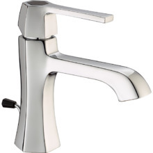 Смеситель Cisal Cherie однорычажный для раковины на 1 отверстие с донным клапаном, цвет хром/черный матовый (CH0005146T)