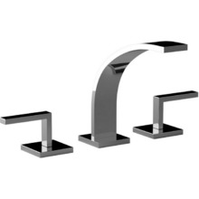 Смеситель Cisal Wave WA00102121 для раковины на 3 отверстия с донным клапаном, излив 154 мм, цвет хром