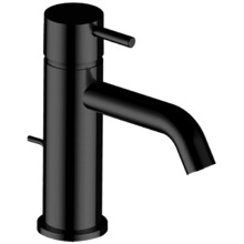 Смеситель Cisal Less New однорычажный для раковины на 1 отверстие с донным клапаном, цвет черный матовый (LN00051040)