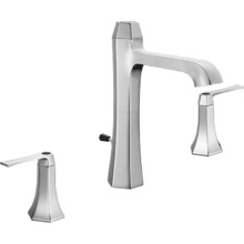 Смеситель Cisal Cherie для раковины на 3 отверстия с донным клапаном, цвет хром/черный матовый