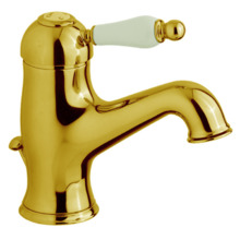 Смеситель Cisal Arcana Empress EM00051024 однорычажный для раковины на 1 отверстие с донным клапаном, цвет золото