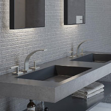 Смеситель Cisal Wave WA0010212A для раковины на 3 отверстия с донным клапаном, излив 154 мм, цвет никель матовый