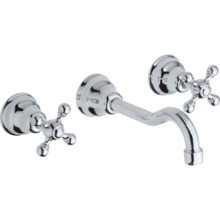 Смеситель Cisal Arcana AC00351021 для раковины на 3 отверстия из стены, излив 210 мм, цвет хром