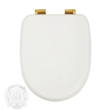 Крышка-сиденье Migliore Flavia, цвет Laccato Bianco, фурнитура золото