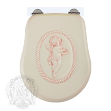 Сиденье для унитаза Migliore Bella ML.BLL-26.114.DR.CR с декором "Angel" с системой Mi.CRolift, нежно-розовый/хром