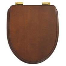 Крышка-сиденье Migliore Milady ML.MLD-26.710.NC.DO с сист.Mi.CRolift, цвет noce, фурнитура-золото