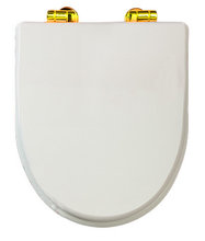 Крышка-сиденье Migliore Milady 20909, микролифт, цвет Laccato Bianco, фурнитура-золото