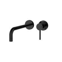 Смеситель для раковины Gessi Via Tortona, 44825/299, с длинным изливом, без донного клапана, цвет черный матовый