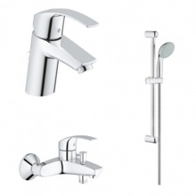 Набор смесителей для ванны Grohe Eurosmart 124446 с душевым гарнитуром хром 3 в 1