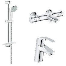 Комплект смесителей Grohe Eurosmart 124422+Grohtherm 800