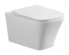 Подвесной безободковый унитаз Art&Max Platino AM9321CHR, белый