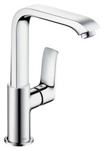 Смеситель Hansgrohe Metris 31187000 для раковины, со сливным клапаном Push-Open