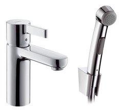 Смеситель Hansgrohe Metris S 31160 для раковины с гигиеническим душем