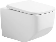 Подвесной безободковый унитаз Art&Max Liberty AM015CHR, белый