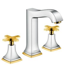 Смеситель Hansgrohe Metropol Classic 31307090 для раковины на 3 отверстия, хром/золото