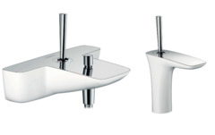 Комплект смесителей Hansgrohe PuraVida 15472400+15070400, белый, Santehnica.ru