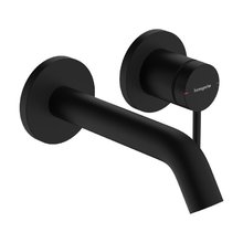 Смеситель встраиваемый для раковины Hansgrohe Tecturis S 73350670, с донным клапаном, цвет черный матовый