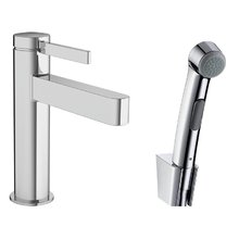 Смеситель для раковины Hansgrohe Finoris 76210000, с гигиеническим душем и донным клапаном Push-Open, хром