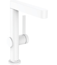 Смеситель для раковины Hansgrohe Finoris 76060700, с донным клапаном Push-Open, белый матовый