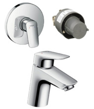 Комплект смесителей Hansgrohe Logis 71071000+71666000, Santehnica.ru
