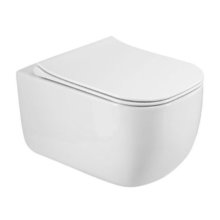 Унитаз подвесной Art&Max Monza AM232CHR/SC, безободковый, сиденье микролифт, белый