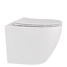 Приставной унитаз Abber Bequem AC1111, безободковый, сиденье микролифт, белый