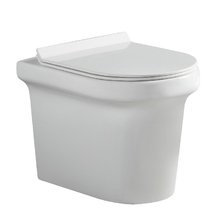 Приставной унитаз Aquanet Nova-F BL-101N-FST (203340) Rimless, с крышкой-сиденьем Soft Close - Slimseat BL-005, безободковый