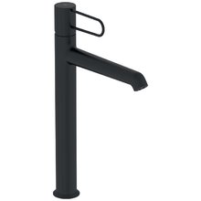 Смеситель для раковины Jacob Delafon Odeon Rive Gauche E21030-BL-BL, высокий, с донным клапаном, корпус черный, ручка черная